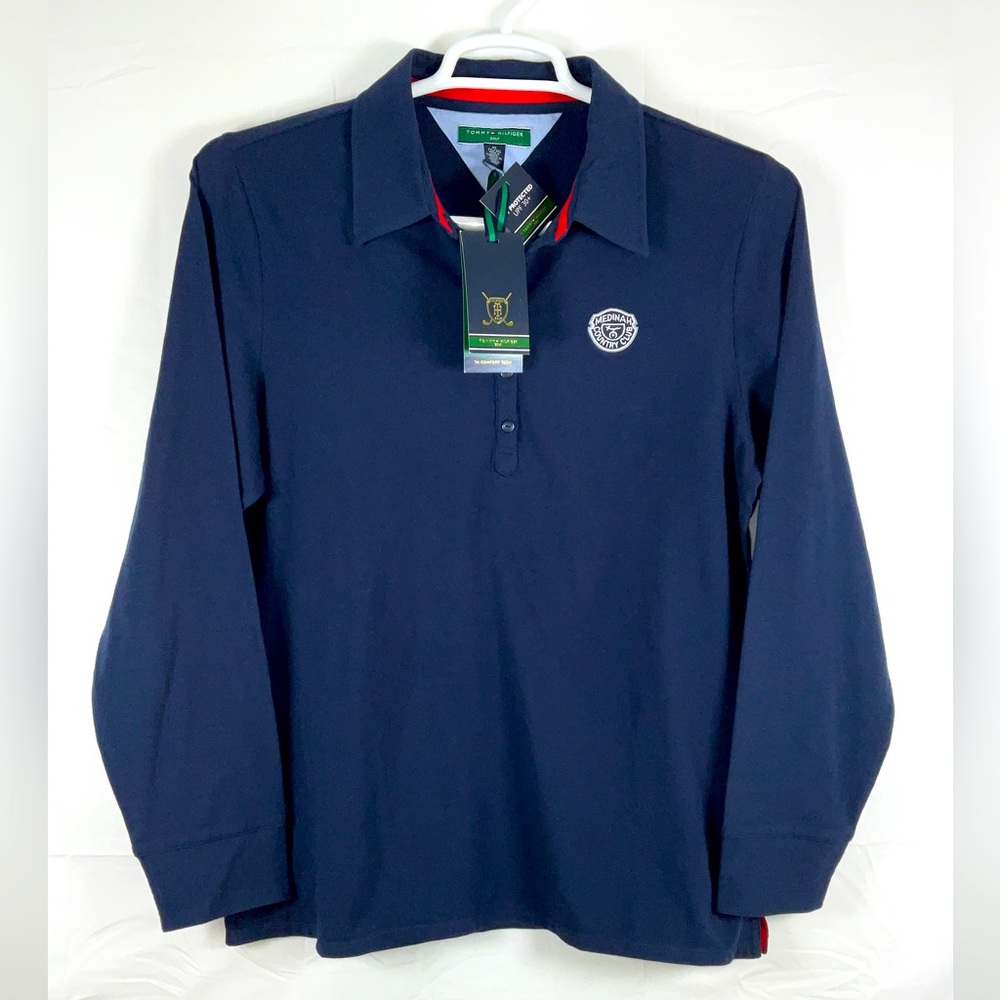 NWT Women‎ Tommy Hilfiger Golf Long Sleeve Lorraine Polo Medinah Country Club XL